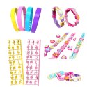 Zestaw Bransoletek DIY Zawieszki Wzory Litery 4 Bransoletki Regulowane
