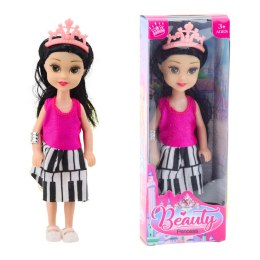 Mini Laleczka Księżniczka Z Koroną Kolorowa Sukienka 14cm Mix