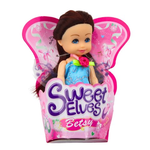 Mini Laleczka Wróżka Elf Niebieska Fioletowa Różowa Mix 11,5cm