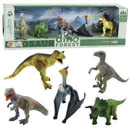 Zestaw Realistycznych Figurek Dinozaurów Las 5el