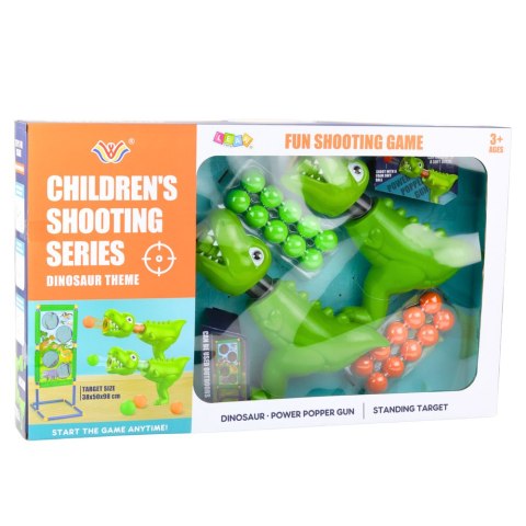 Zestaw Strzelecki Gra Rzut Do Celu Tarcza Pistolet Dinozaury