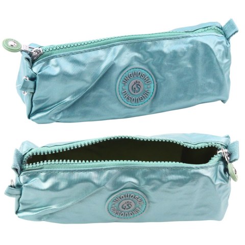 Piórnik Szkolny Organizer Jednokomorowy Jasnozielony 21,5cm