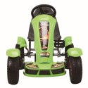 Sportowy Gokart Na Pedały F618 Pomowane Koła Obciążenie 50kg Zielony