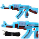 Karabin Pikselowy Broń Światła Dźwięki Niebieski 39cm