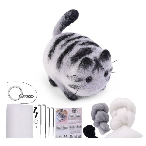 Zestaw Kreatywny Do Filcowania DIY Wełna Czesankowa Pies Kot Mix