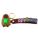 Brelok Figurka Kapibara Z Żółwiem Zawieszka Karabińczyk Kółko