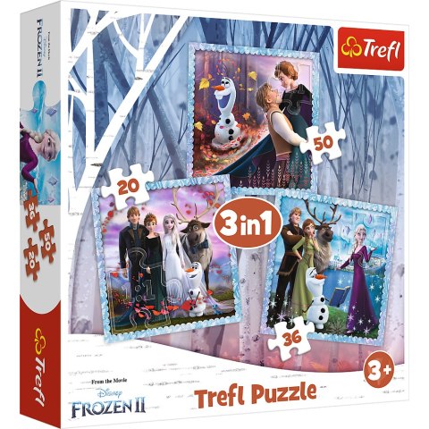 Puzzle - 3w1 (20, 36, 50) - Kraina Lodu II - Magiczna opowieść - Trefl 34853