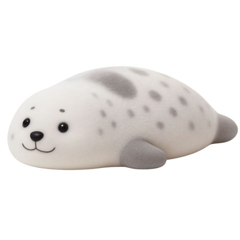 Gniotek Silikonowy Foka Z Sierścią Miękka Do Ugniatania Szara 12 cm