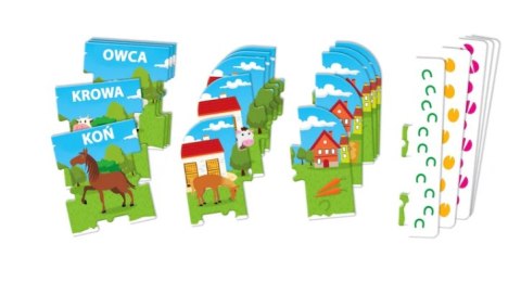 Gra edukacyjna Zwierzęta Na Farmie Uczę się Bawiąc Język Polski Clementoni 50768