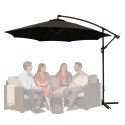 Parasol Ogrodowy Boczny Z Regulacją Pochyłu 350 x 250cm Antracyt