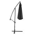 Parasol Ogrodowy Boczny Z Regulacją Pochyłu 350 x 250cm Antracyt