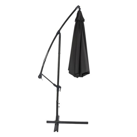 Parasol Ogrodowy Boczny Z Regulacją Pochyłu 350 x 250cm Antracyt