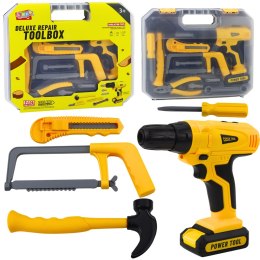 Zestaw Majsterkowicza Wiertarko-Wkrętarka Narzędzia Światła Dźwięki Walizka