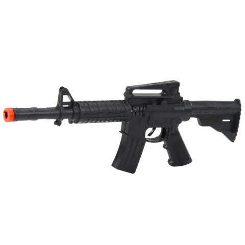 Karabin Zabawkowy Mechaniczny Dźwięk Strzałów Czarny 32cm