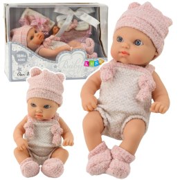 Lalka Bobas Niemowlak Różowe Ubranko Czapeczka Śliniaczek 18 cm