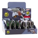Mini Pistolet Rewolwer Brelok Gadżet Światło LED Laser 6,5 cm