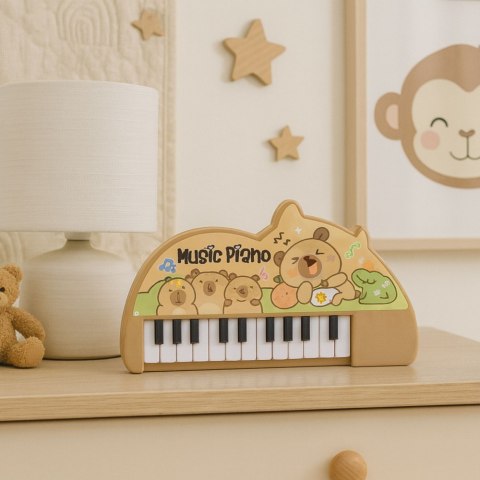 Pianinko Muzyczne Dla Dzieci Kapibara Mini Keyboard 22 Klawisze