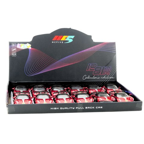 Samochód Wyścigowy Sportowy Metalowy Napęd Otwierane Drzwi Czerwony 1:32