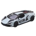 Samochód Wyścigowy Sportowy Metalowy Napęd Otwierane Drzwi Szary 1:32