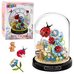 Klocki Konstrukcyjne Kompozycja Kwiaty Biedronka W Kopule 596 el.