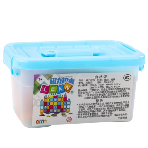 Zestaw Klocki Magnetyczne W Walizce Kolorowe 57 El