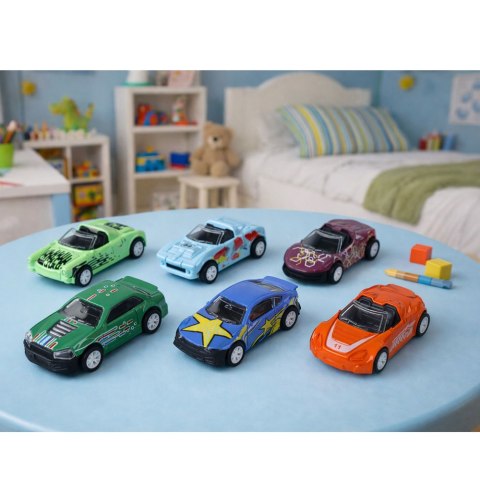 Zestaw Pojazdów Napęd Frykcyjny W Skrzynce Metal 6 ele