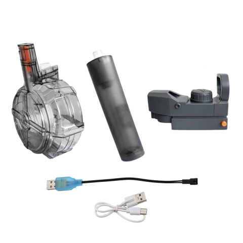 Elektryczny Pistolet Broń Na Wodę Podświetlenie LED Zasięg 8M