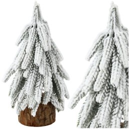 Choinka Ozdobna Dekoracyjna Sztuczna Na Pniu Pokryta Śniegiem 20 x 9 cm