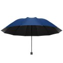 Duży Parasol Składany 12-Żebrowy Pokrowiec Granatowy 110 cm