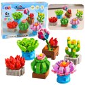 Klocki Konstrukcyjne Kwiaty Roślinki w Doniczkach 6 Sztuk 245 el.
