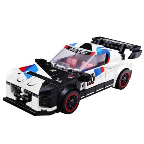 Klocki Konstrukcyjne Samochód Sportowy Robot 2W1 Biały 320 el.