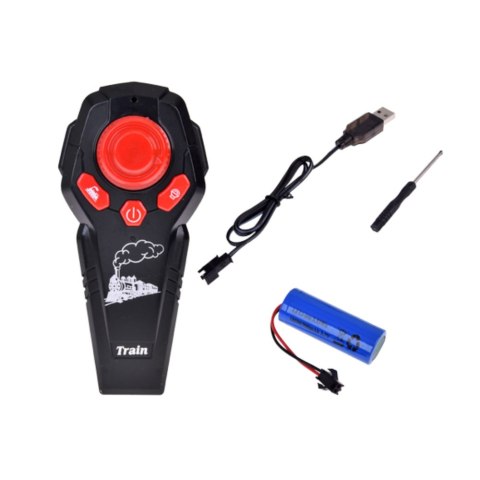 Kolejka Pociąg Lokomotywa Zdalnie Sterowana RC Światła Dźwięki Dym 22 el.