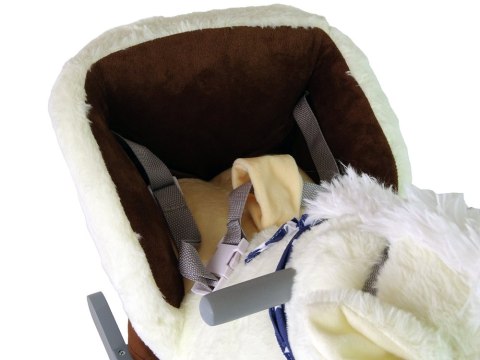 Koń Jednorożec Na Biegunach Bujak Dla Malucha Biały Beżowy