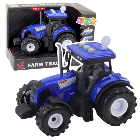Traktor Farmerski Rolniczy Światła Dźwięki Niebieski 1:36