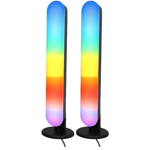 Zestaw Lampy Ambient RGB LED Gamingowe na Biurko Pilot 2 szt.