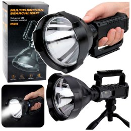 Duża Latarka Reflektor Ze Statywem Szperacz LED W5120 Powerbank 31 cm