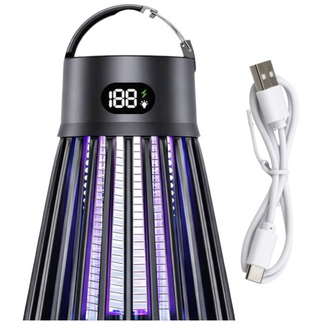 Elektryczna Lampka Owadobójcza Na Komary Światło UV Czarna