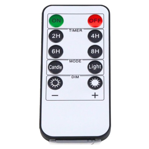 Zestaw Świece Elektryczne LED Sterowanie Pilotem Ciepła Barwa 3 szt.
