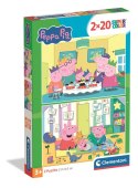 Puzzle 2x20 Super Color ŚWINKA PEPPA Clementoni 24831