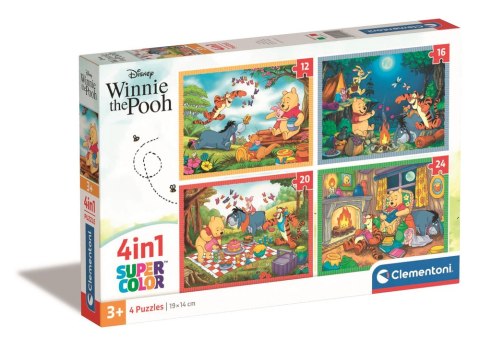 Puzzle 4w1 Super Color DISNEY KUBUŚ PUCHATEK Clementoni 21514