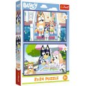 Puzzle - 2x24 - Zabawna Bluey - Trefl 34446