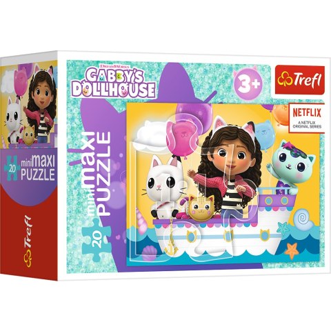 Puzzle - 20 miniMaxi - Kolorowy dzień Gabi - Koci Domek Gabi - Trefl 56041