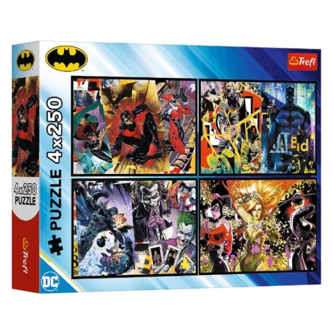 Puzzle - 4x250 - Batman w akcji - Trefl 13310