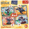 Puzzle - 4w1 (25, 48, 54, 70) - Wakacje na Hawajach - Disney Stitch - Trefl 34666