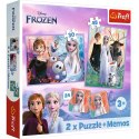 Puzzle + MEMOS - 2w1 (30,48) - Księżniczki w swojej krainie - Disney Kraina Lodu - Trefl 93335