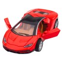 Samochód Sportowy Metalowy Napęd Światła Dźwięki Czerwony 1:32