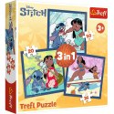 Puzzle - 3w1 (20, 36, 50) - Czas ze Stitchem - Disney Lilo i Stitch - Trefl 34896