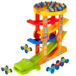 Tor Zjeżdżalnia Równoważnia Dla Autek Krokodyl 5 Poziomów