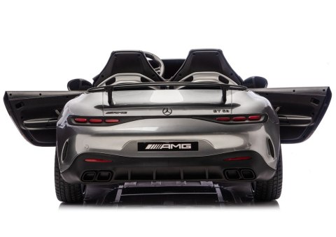 Auto Na Akumulator Mercedes GT63 AMG DK-GT63 24V LCD Cichy Silnik Szary