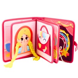Książeczka Edukacyjna Sensoryczna Filcowa 3D Księżniczki Różowa